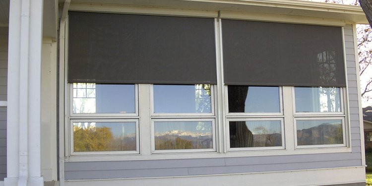 Exterior Patio Sun Screens and Roller Shades - K to Z Window Coverings